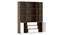 Iwaki Bookshelf With Glass Door (3 Drawer Configuration, 110 Book Book Capacity, Columbian Walnut Finish) by Urban Ladder