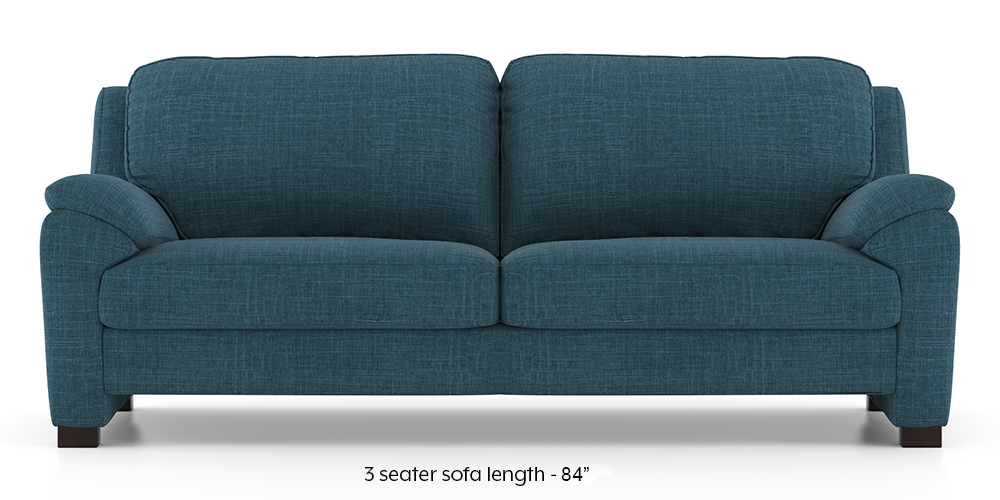 Farina Sofa (Colonial Blue) (3-seater Custom Set - Sofas, None Standard Set - Sofas, Fabric Sofa Material, Regular Sofa Size, Regular Sofa Type, Colonial Blue) by Urban Ladder - - 292404