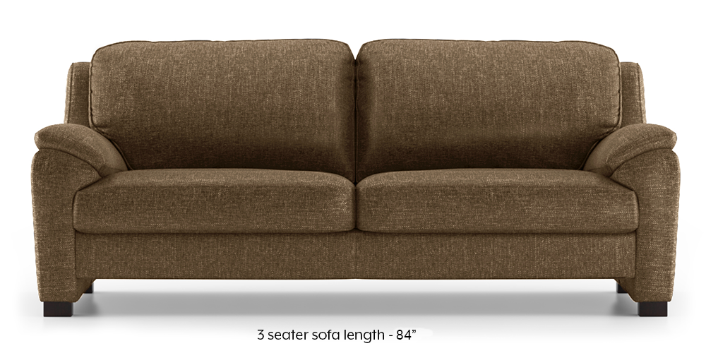 Farina Sofa (Dune Brown) (3-seater Custom Set - Sofas, None Standard Set - Sofas, Dune, Fabric Sofa Material, Regular Sofa Size, Regular Sofa Type) by Urban Ladder - - 292499