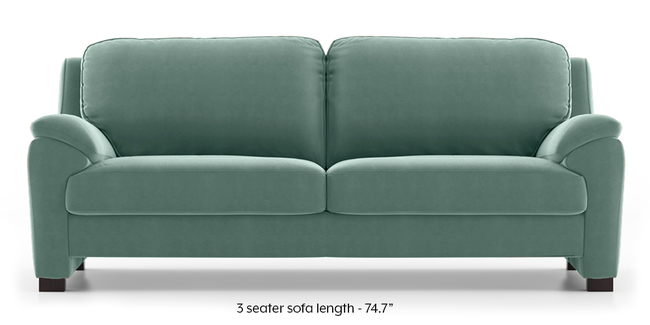 Farina Sofa (Dusty Turquoise Velvet) (3-seater Custom Set - Sofas, None Standard Set - Sofas, Fabric Sofa Material, Regular Sofa Size, Regular Sofa Type, Dusty Turquoise Velvet)