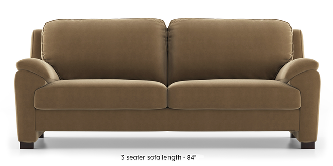 Farina Sofa (Fawn Velvet) (3-seater Custom Set - Sofas, None Standard Set - Sofas, Fabric Sofa Material, Regular Sofa Size, Regular Sofa Type, Fawn Velvet)