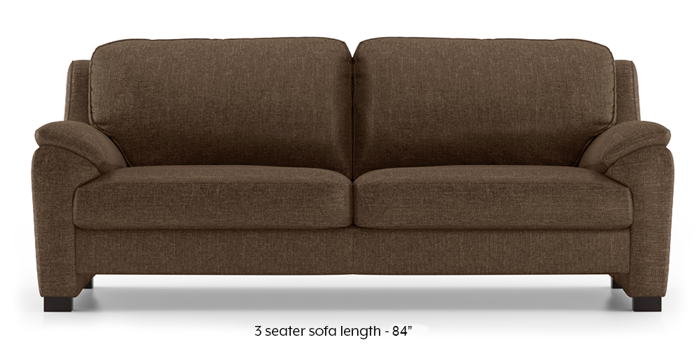 Farina Sofa (Mocha) (3-seater Custom Set - Sofas, None Standard Set - Sofas, Mocha, Fabric Sofa Material, Regular Sofa Size, Regular Sofa Type) by Urban Ladder - - 292691