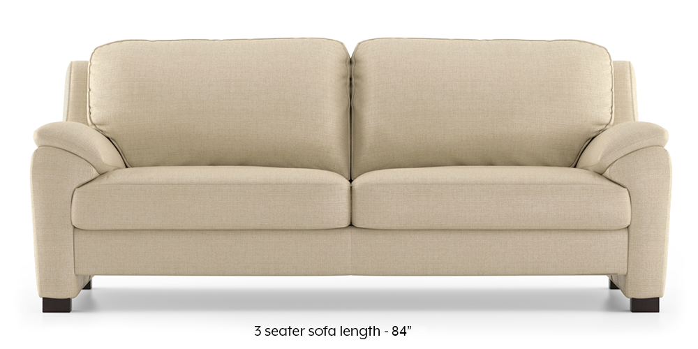 Farina Sofa (Pearl) (Pearl, 3-seater Custom Set - Sofas, None Standard Set - Sofas, Fabric Sofa Material, Regular Sofa Size, Regular Sofa Type) by Urban Ladder - - 292739