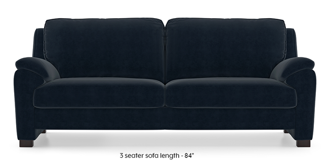 Farina Sofa (Sea Port Blue Velvet) (3-seater Custom Set - Sofas, None Standard Set - Sofas, Fabric Sofa Material, Regular Sofa Size, Regular Sofa Type, Sea Port Blue Velvet)