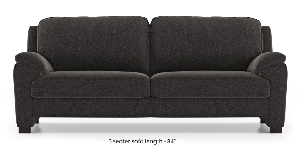 Farina Sofa (Smoke Grey) (3-seater Custom Set - Sofas, None Standard Set - Sofas, Smoke Grey, Fabric Sofa Material, Regular Sofa Size, Regular Sofa Type) by Urban Ladder - - 292907