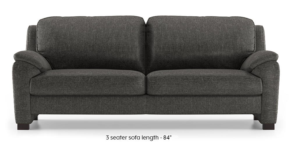 Farina Sofa (Steel Grey) (3-seater Custom Set - Sofas, None Standard Set - Sofas, Steel Grey, Fabric Sofa Material, Regular Sofa Size, Regular Sofa Type) by Urban Ladder - - 292931