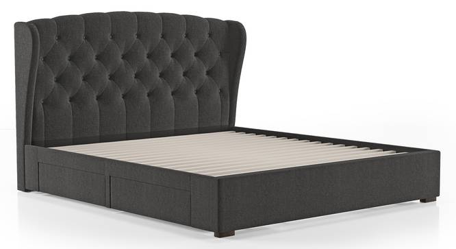 Holmebrook Upholstered Bed (King Bed Size, Charcoal Grey) by Urban Ladder