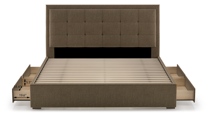 Thorpe Upholstered Storage Bed (King Bed Size) by Urban Ladder