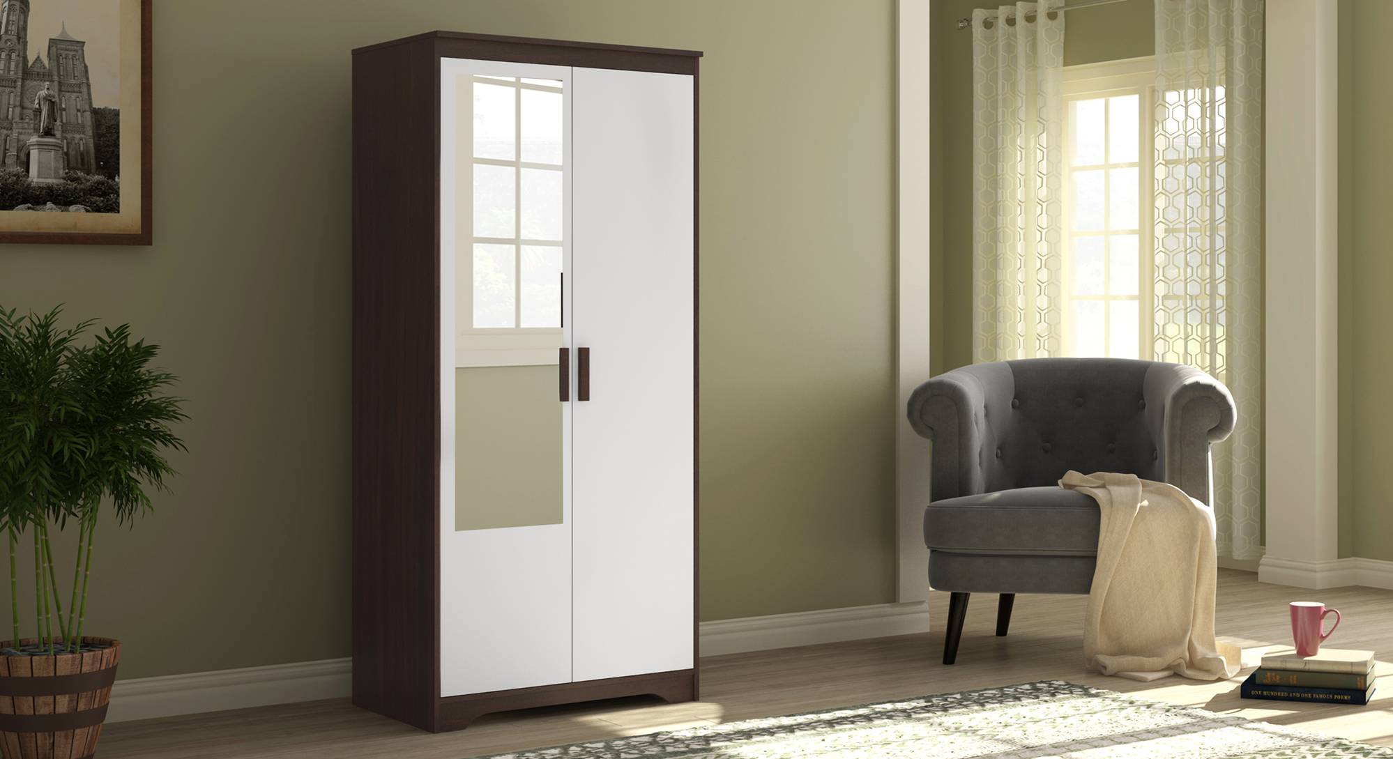 miller 2 door wardrobe