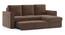 Kowloon Sectional Sofa Cum Bed with Storage (Daschund Brown) by Urban Ladder - Design 1 Side View - 293528