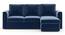 Kowloon Sectional Sofa Cum Bed with Storage (Lapis Blue) by Urban Ladder - Front View Design 1 - 293536