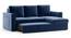 Kowloon Sectional Sofa Cum Bed with Storage (Lapis Blue) by Urban Ladder - Design 1 Side View - 293538