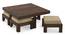 Kivaha 4-Seater Coffee Table Set (Walnut Finish, Beige) by Urban Ladder - Design 1 Side View - 293631