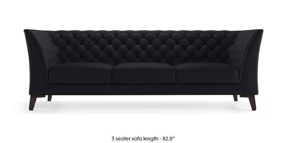 Weston Leather Sofa (Licorice Italian Leather) by Urban Ladder