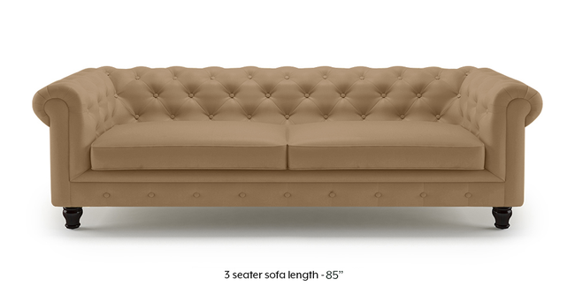 Winchester Half Leather Sofa (Camel Italian Leather) (2-seater Custom Set - Sofas, None Standard Set - Sofas, Camel, Regular Sofa Size, Regular Sofa Type, Leather Sofa Material)