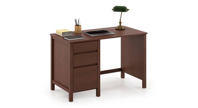 Agatha Study Table (Dark Walnut Finish, Without Hutch Structure) by Urban Ladder - Cross View - 295663