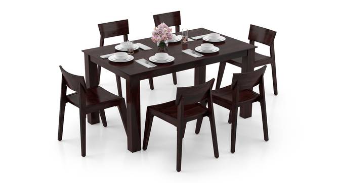 Arabia - Gordon 6 Seater Dining Table Set (Mahogany Finish) by Urban Ladder - Design 1 Full View - 295907