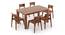 Arabia - Gordon 6 Seater Dining Table Set (Teak Finish) by Urban Ladder - Front View Design 1 - 295917