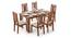 Arabia - Martha 6 Seater Dining Table Set (Teak Finish, Wheat Brown) by Urban Ladder - Design 1 Full View - 295952