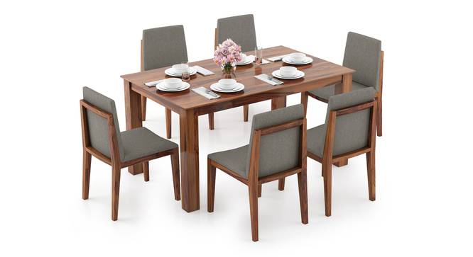 Arabia - Galatea 6 Seater Dining Table Set (Teak Finish) by Urban Ladder - Design 1 Full View - 296244