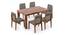 Arabia - Galatea 6 Seater Dining Table Set (Teak Finish) by Urban Ladder - Front View Design 1 - 296245