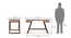 Truman - Axis Study Set (Teak Finish, Creamy Crust) by Urban Ladder - Design 1 Dimension - 296603