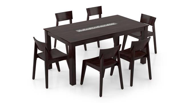 Brighton Large - Gordon 6 Seater Dining Table Set (Mahogany Finish) by Urban Ladder - Front View Design 1 - 296778