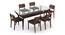 Wesley - Lawson 6 Seater Dining Table Set (Dark Walnut Finish, Dark Brown) by Urban Ladder - Front View Design 1 - 296934