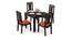 Arabia Storage - Martha 4 Seater Dining Table Set (Mahogany Finish, Burnt Orange) by Urban Ladder - Design 1 Full View - 296944