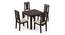 Arabia Storage - Martha 4 Seater Dining Table Set (Mahogany Finish, Wheat Brown) by Urban Ladder - Front View Design 1 - 296965