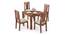 Arabia Storage - Martha 4 Seater Dining Table Set (Teak Finish, Wheat Brown) by Urban Ladder - Design 1 Full View - 296974