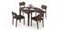 Murphy 4-to-6 Extendable - Lawson 4 Seater Dining Table Set (Dark Walnut Finish, Dark Brown) by Urban Ladder - Design 1 Full View - 297038