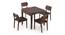 Murphy 4-to-6 Extendable - Lawson 4 Seater Dining Table Set (Dark Walnut Finish, Dark Brown) by Urban Ladder - Front View Design 1 - 297039