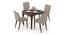 Murphy 4-to-6 Extendable - Persica 4 Seater Dining Table Set (Beige, Dark Walnut Finish) by Urban Ladder - Design 1 Full View - 297064