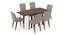 Murphy 4-to-6 Extendable - Persica 4 Seater Dining Table Set (Beige, Dark Walnut Finish) by Urban Ladder - Design 1 Side View - 297067