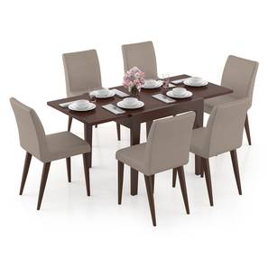 Dining Furniture In Vizianagaram Design Murphy 4-to-6 Extendable - Persica 6 Seater Dining Table Set (Beige, Dark Walnut Finish)