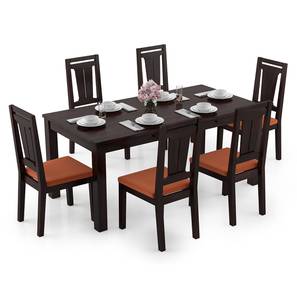 Dining Furniture In Gudivada Design Arabia XL Storage - Martha 6 Seater Dining Table Set (Mahogany Finish, Burnt Orange)