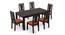 Arabia XL Storage - Martha 6 Seater Dining Table Set (Mahogany Finish, Burnt Orange) by Urban Ladder - Front View Design 1 - 297091