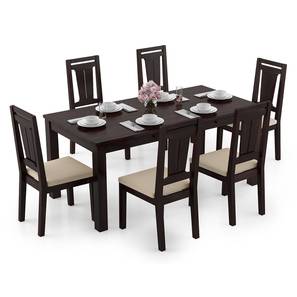 All 6 Seater Dining Table Sets In Jaipur Design Arabia XL Storage - Martha 6 Seater Dining Table Set (Mahogany Finish, Wheat Brown)