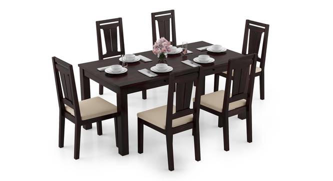 Arabia XL Storage - Martha 6 Seater Dining Table Set (Mahogany Finish, Wheat Brown) by Urban Ladder - Design 1 Full View - 297109