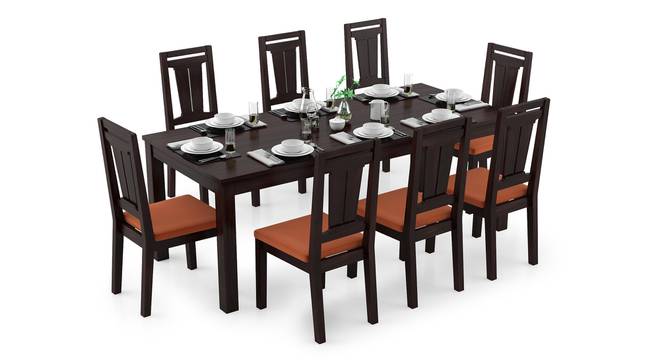 Arabia XXL - Martha 8 Seater Dining Table Set (Mahogany Finish, Burnt Orange) by Urban Ladder - Design 1 Full View - 297261