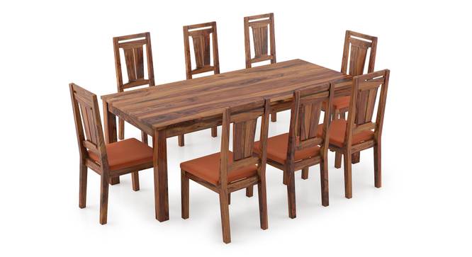 Arabia XXL - Martha 8 Seater Dining Table Set (Teak Finish, Burnt Orange) by Urban Ladder - Front View Design 1 - 297271