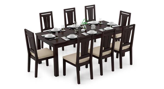 Arabia XXL - Martha 8 Seater Dining Table Set (Mahogany Finish, Wheat Brown) by Urban Ladder - Design 1 Full View - 297279