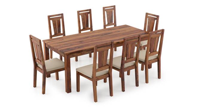 Arabia XXL - Martha 8 Seater Dining Table Set (Teak Finish, Wheat Brown) by Urban Ladder - Front View Design 1 - 297289