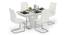 Caribu 4 to 6 Extendable - Seneca 4 Seater Dining Table Set (White High Gloss Finish) by Urban Ladder - Design 1 Full View - 297297