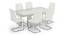 Caribu 6 to 8 Extendable - Seneca 6 Seater Dining Table Set (White High Gloss Finish) by Urban Ladder - Front View Design 1 - 297328