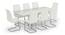 Caribu 6 to 8 Extendable - Seneca 6 Seater Dining Table Set (White High Gloss Finish) by Urban Ladder - Design 1 Side View - 297330