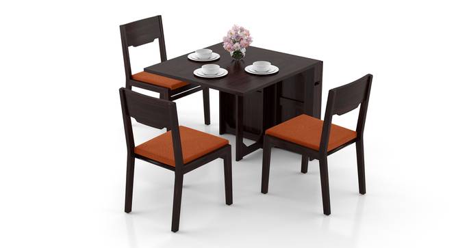 Danton 3-to-6 - Kerry 6 Seater Folding Dining Table Set (Mahogany Finish, Burnt Orange) by Urban Ladder - Design 1 Full View - 297414