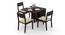 Danton 3-to-6 - Kerry 6 Seater Folding Dining Table Set (Mahogany Finish, Wheat Brown) by Urban Ladder - Design 1 Full View - 297440