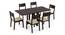 Danton 3-to-6 - Kerry 6 Seater Folding Dining Table Set (Mahogany Finish, Wheat Brown) by Urban Ladder - Design 1 Side View - 297443